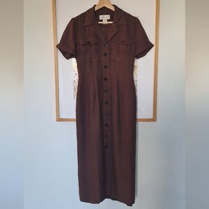 Vintage Silk Buttonup Dress